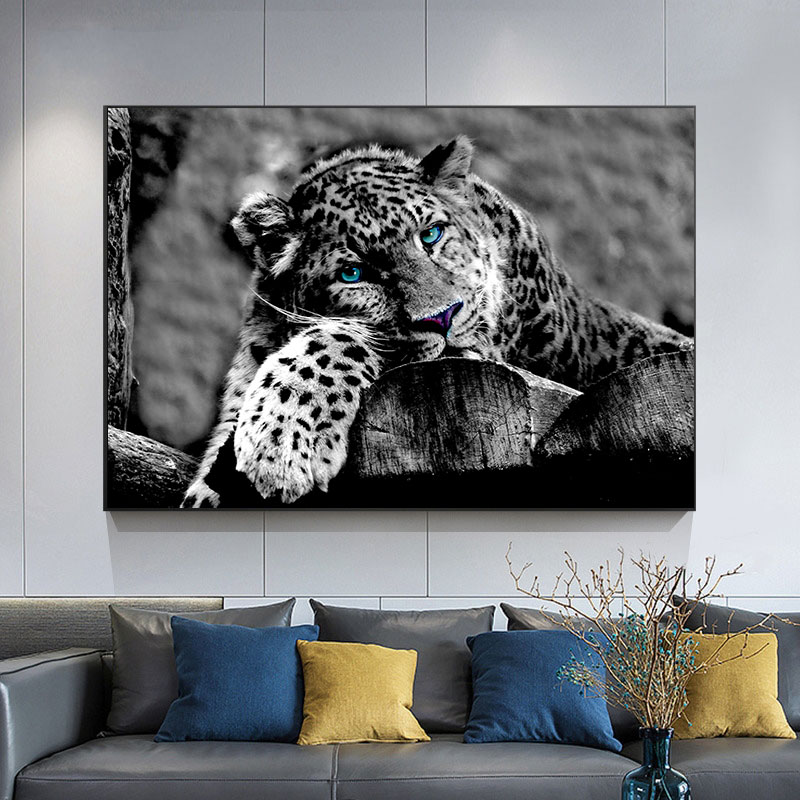 Walking Leopard Posters Prints Wild Animal Canvas Painting Wall Art for Living Room Decor Home Decoration