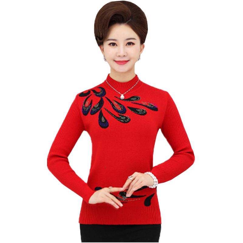 Women's Sweaters Autumn Winter Warm Knitted Pullovers Women Sweater Middle-Aged Print Loose Plus Size Knit Jumpers Ladies Tops 3XL, 01
Women's Sweaters Autumn Winter Warm Knitted Pullovers Women Sweater Middle-Aged Print Loose Plus Size Knit Jumpers Ladies Tops 3XL, 01