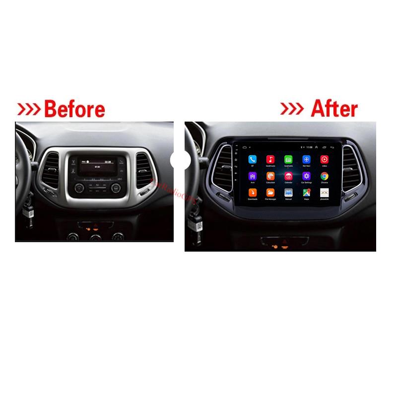 car dvd Player GPS Navigation system for Jeep Compass-2017 with USB support Steering Wheel Control 10.1 inch Android