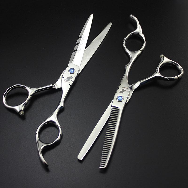 Hair Scissors 6.0inch Profissional Hairdressing Cutting Set Barber Shears High Quality Salon For