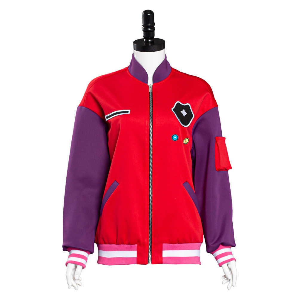 Anime WONDER EGG PRIORITY Kawai Rika Jacket Same Type Cosplay Costume Red Hoodie Coat Daily Outfits Y0913