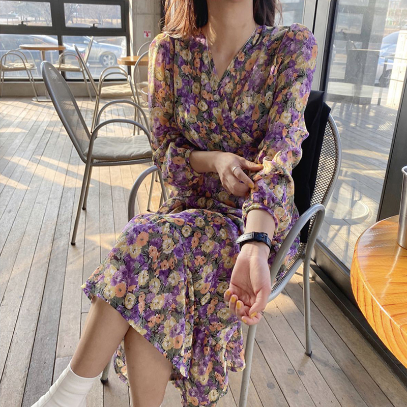 2021bgteever elegant spring summer dress for women chic v-neck floral high waist female dress 2021 purple chiffon vestidos femme, Black;gray
2021bgteever elegant spring summer dress for women chic v-neck floral high waist female dress 2021 purple chiffon vestidos femme, Black;gray