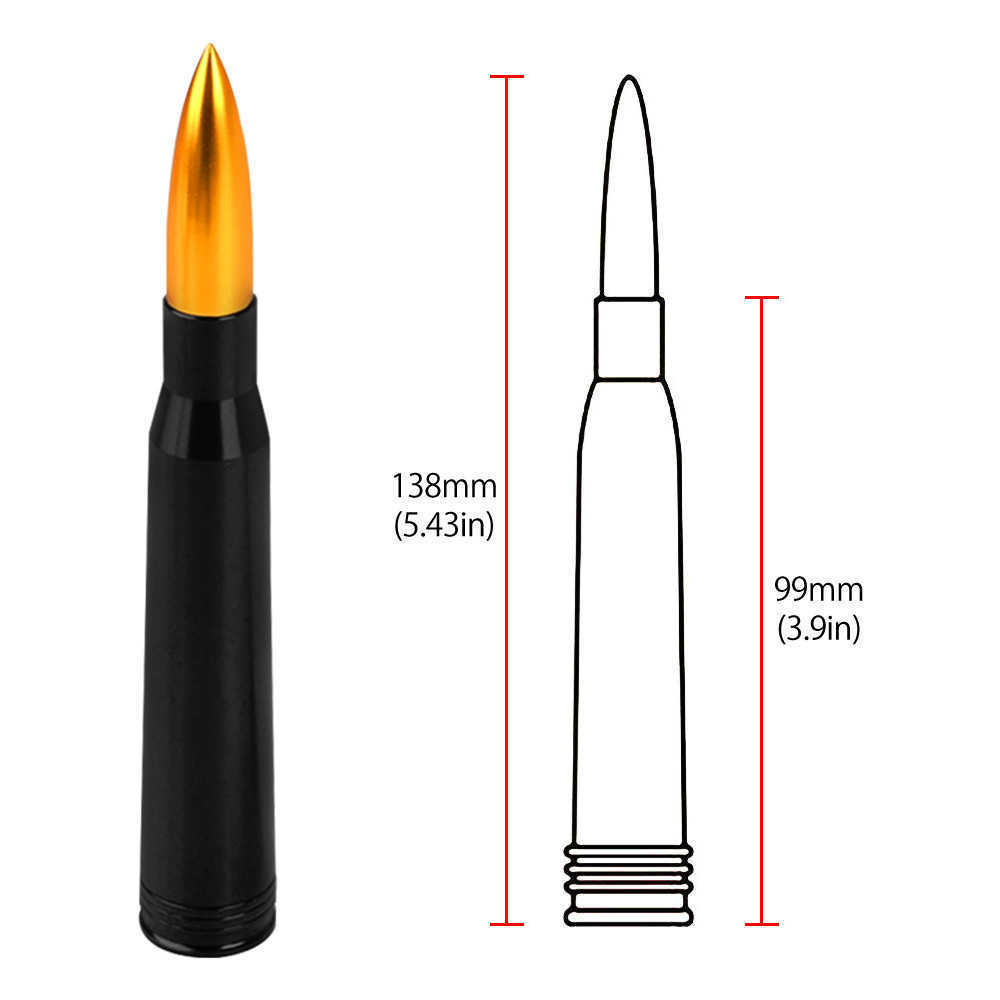Universal Car Bullet Antenna Roof AM/FM Radio Reinforced Signal Auto Roof Aerial Waterproof 5.5 Inches Signal (product Marking Support)