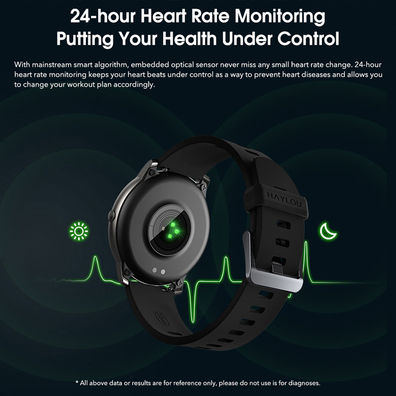 Original Haylou LS05S Solar Smart Watch Wristbands Sport Fitness Sleep Heart Rate Monitor Bluetooth SmartWatch For iOS Android IP68
