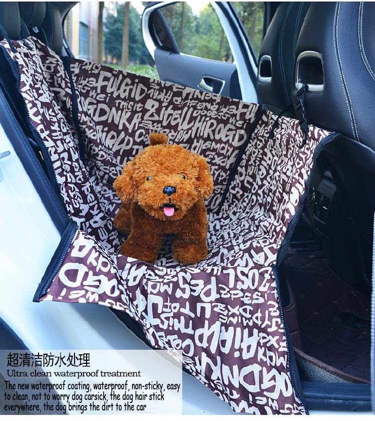 Dog Bags For Small Collapsible Double-deck Car Seat Cover Print Oxford Cloth Travel Hammock Pet Carrier Bag