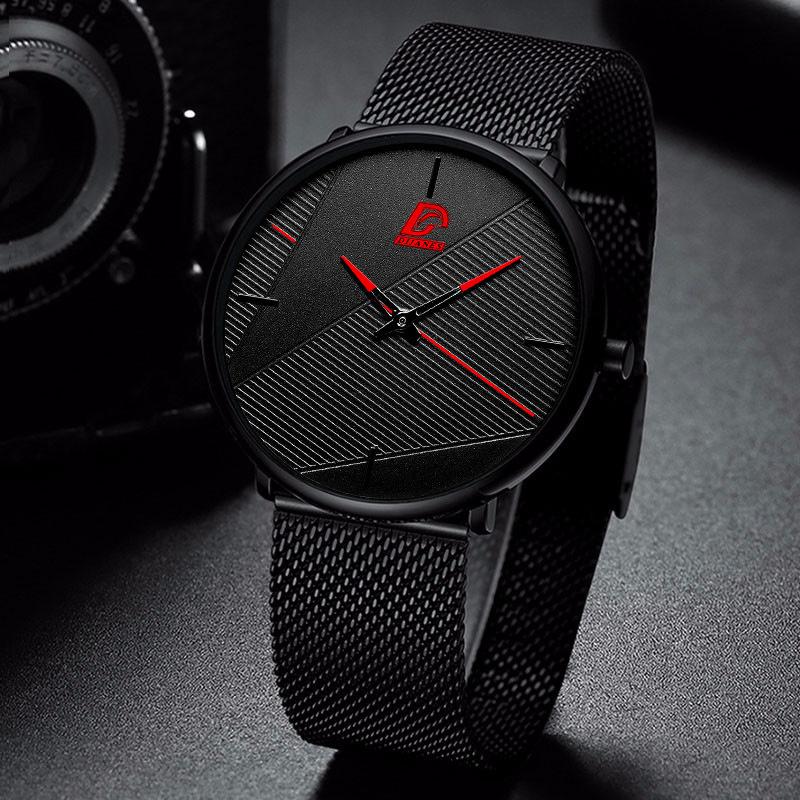 Wristwatches Reloj Hombre Fashion Men Classic Watches Black Ultra Thin Stainless Steel Mesh Belt Quartz Wrist Watch Relogio Masculino, Steel silver white
Wristwatches Reloj Hombre Fashion Men Classic Watches Black Ultra Thin Stainless Steel Mesh Belt Quartz Wrist Watch Relogio Masculino, Steel silver white