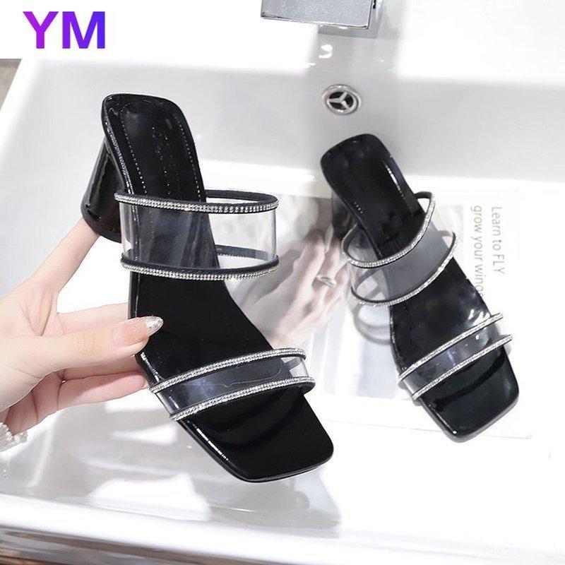 Summer Women Sandals Pvc Flip Flop Transparent Square Toe Fine Round Heel Open Toes Shoes Outdoor Sexy Ladies Gladiator 2021, Black
Summer Women Sandals Pvc Flip Flop Transparent Square Toe Fine Round Heel Open Toes Shoes Outdoor Sexy Ladies Gladiator 2021, Black