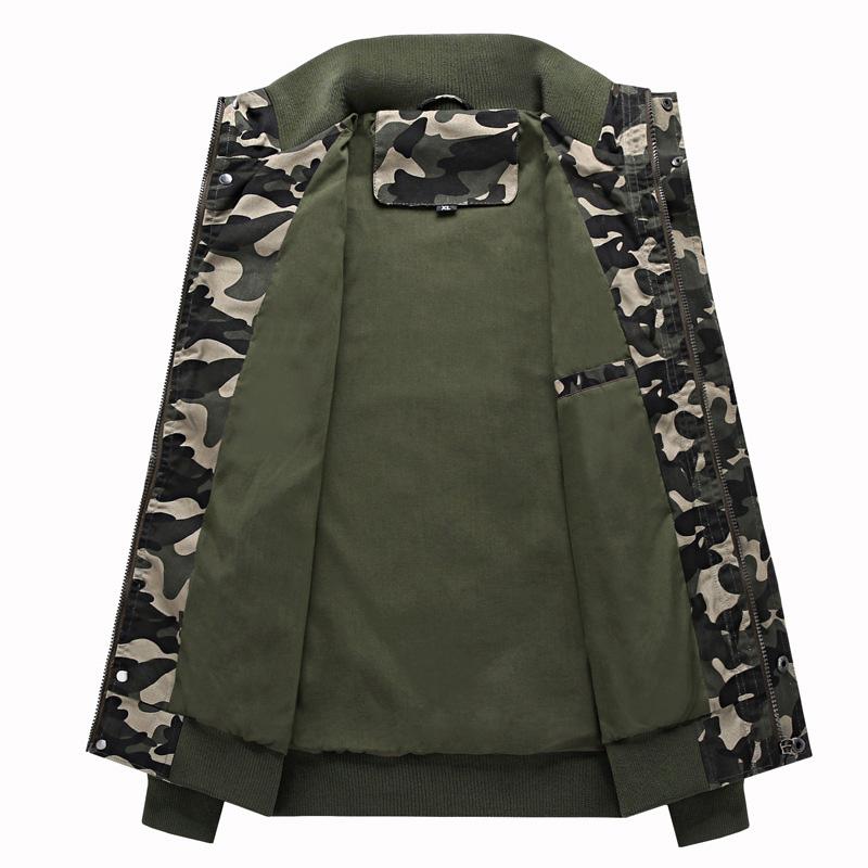 Men's Jackets Winter Mens Bomber Jacket Casual Army Camo Baseball Coats Man Slim Outwear Windbreaker Tactical Clothing 6XL