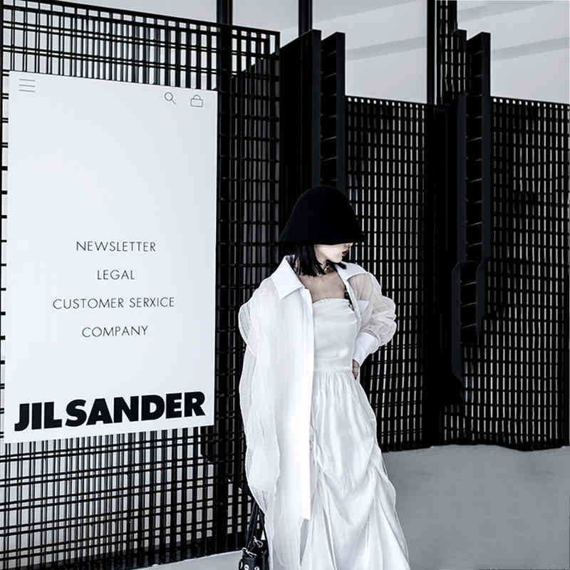 [EAM] Women Black Big Size Irregular Mesh Blouse Lapel Long Sleeve Loose Fit Shirt Fashion Spring Summer 1DD7554 210512