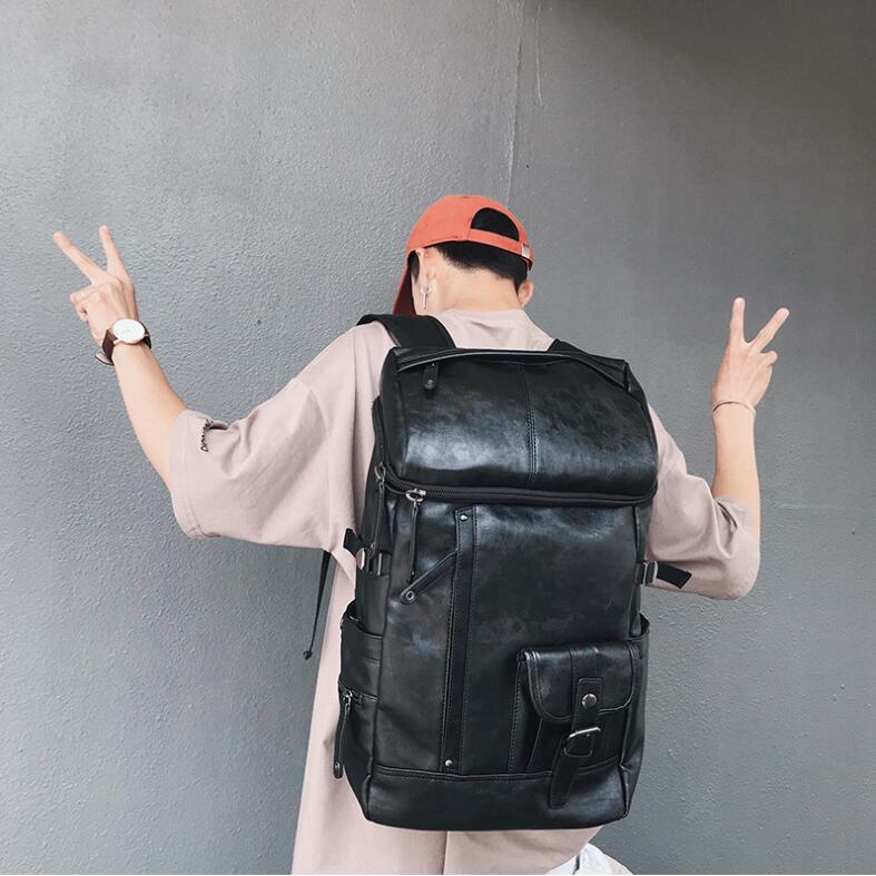 Factory wholesale men handbag street trend multi-pocket student bags soft and comfortable leather backpack outdoor travel leisure backpacks, Black
Factory wholesale men handbag street trend multi-pocket student bags soft and comfortable leather backpack outdoor travel leisure backpacks, Black