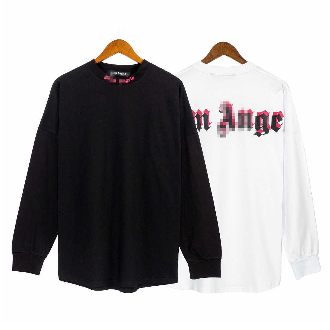 Tide brand Palms/Angels long sleeve round neck T-shirt back pink phantom letter spring and autumn thin top, White;black
Tide brand Palms/Angels long sleeve round neck T-shirt back pink phantom letter spring and autumn thin top, White;black