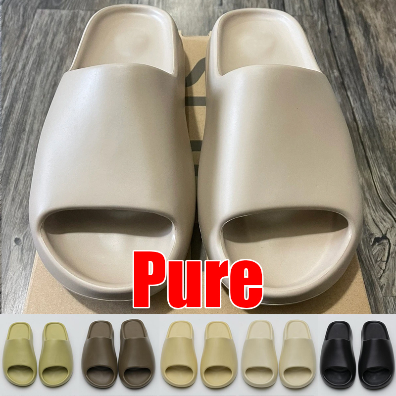 Slide Pure Bone Resin Desert Sand Sandal Slipper Moon Gray Foam Runners Slides Designer Slippers Summer Earth Brown Flat Men Women Fashion Sandals Shoes, Double