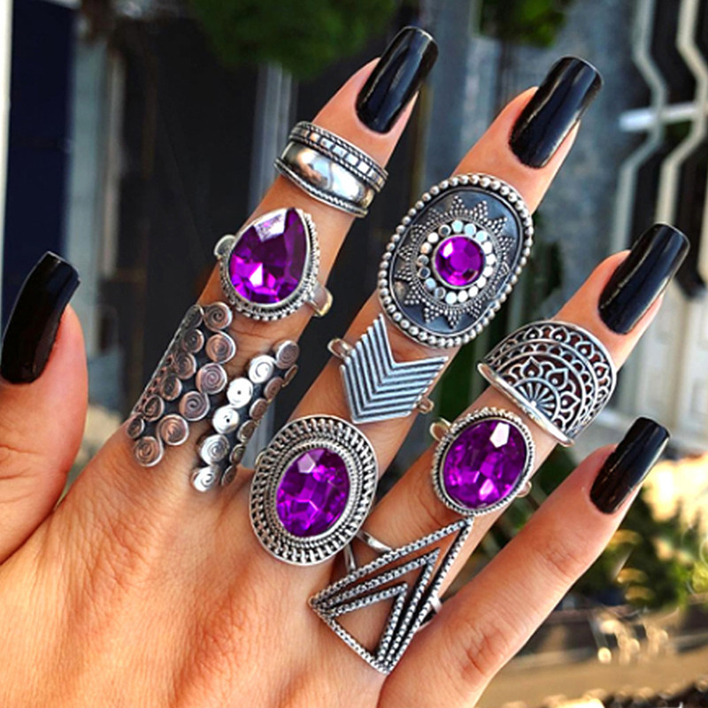 Water Drop Amethyst Fan Shaped Band Rings Fashion Light Luxury Simple Diamond Emerald Joint-Rings Geometric Hollow Triangle Rhinestone Inlaid Ring Jewelry Gifts
Water Drop Amethyst Fan Shaped Band Rings Fashion Light Luxury Simple Diamond Emerald Joint-Rings Geometric Hollow Triangle Rhinestone Inlaid Ring Jewelry Gifts