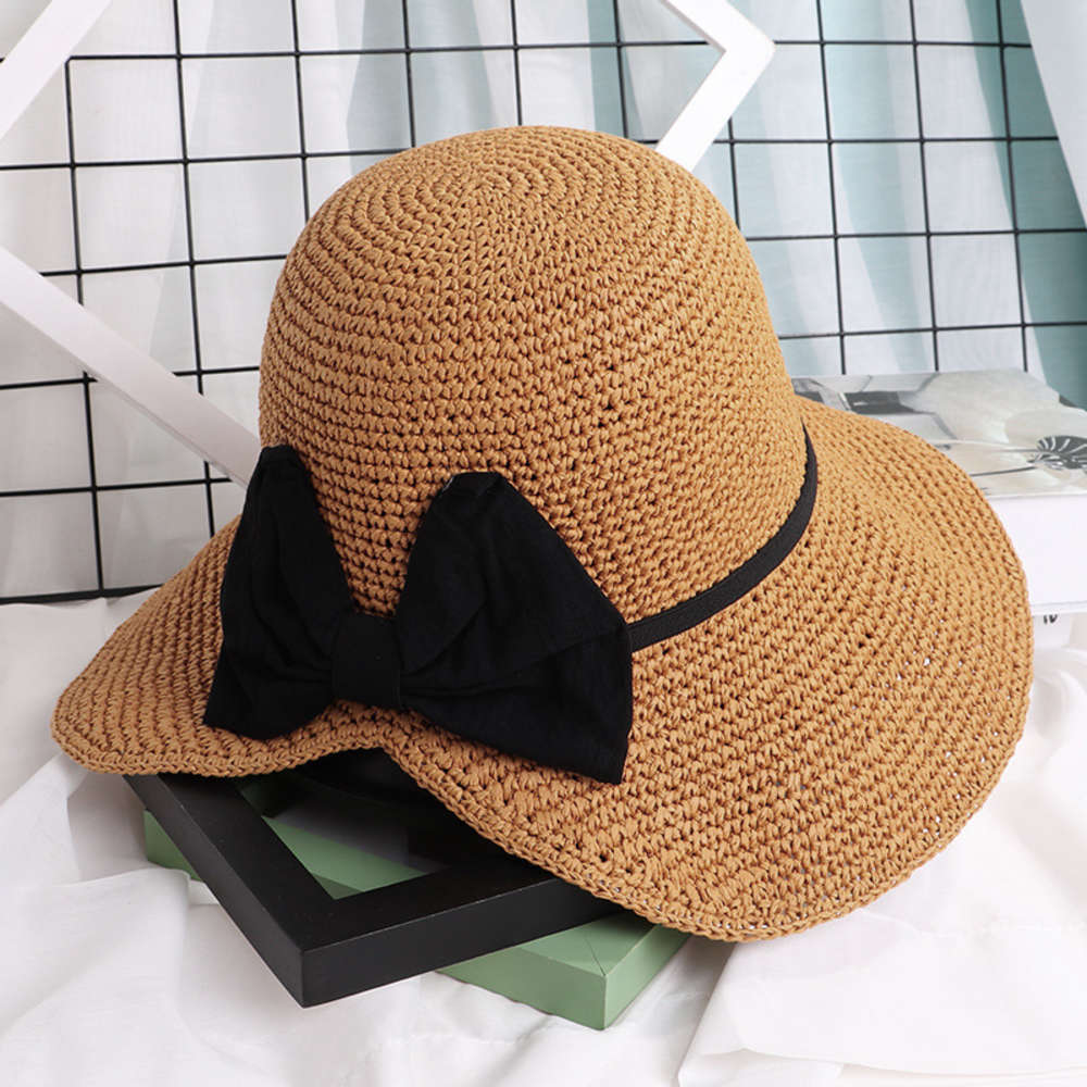 Straw Hat Lady summer bow small fresh sunshade hat sun protection folding Big Beach, Blue;gray
Straw Hat Lady summer bow small fresh sunshade hat sun protection folding Big Beach, Blue;gray