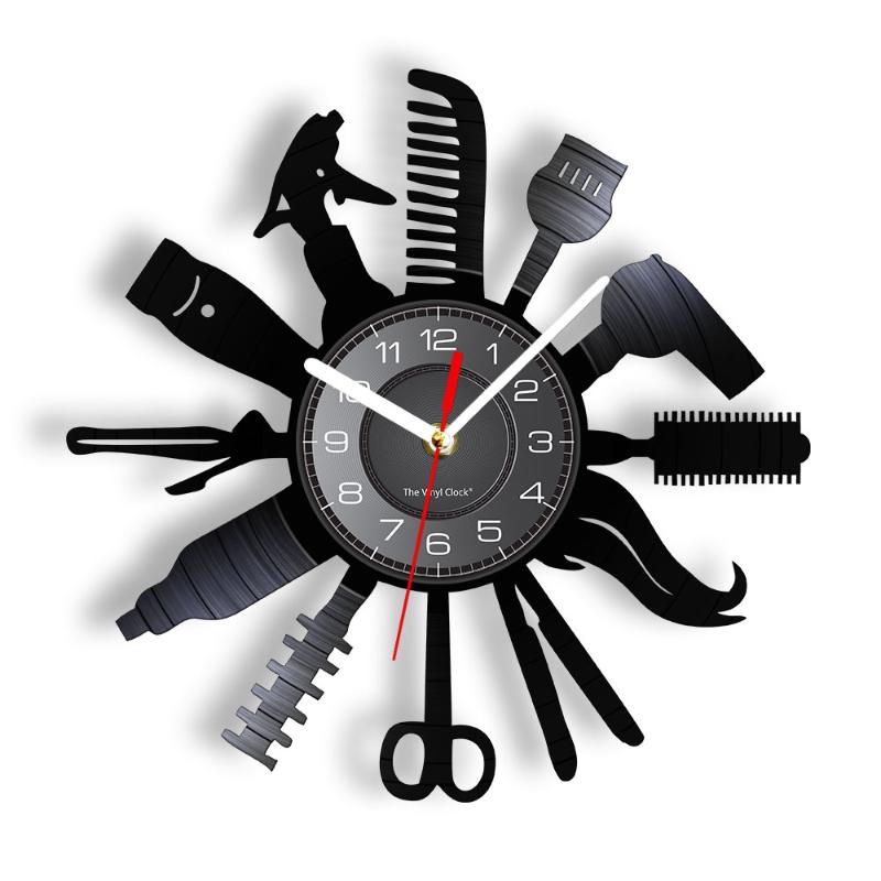 Wall Clocks Barber Shop Clock Beauty Salon Modern Design Barbershop Haircut Tools LP Record Watch Hairdressing Decor Hairdresser
Wall Clocks Barber Shop Clock Beauty Salon Modern Design Barbershop Haircut Tools LP Record Watch Hairdressing Decor Hairdresser