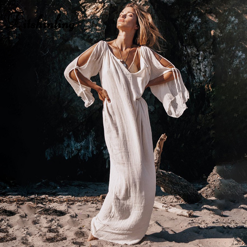 fitshinling bohemian open shoulder long dress beach summer holiday white pareos 2021 v ne solid maxi dresses women
fitshinling bohemian open shoulder long dress beach summer holiday white pareos 2021 v ne solid maxi dresses women