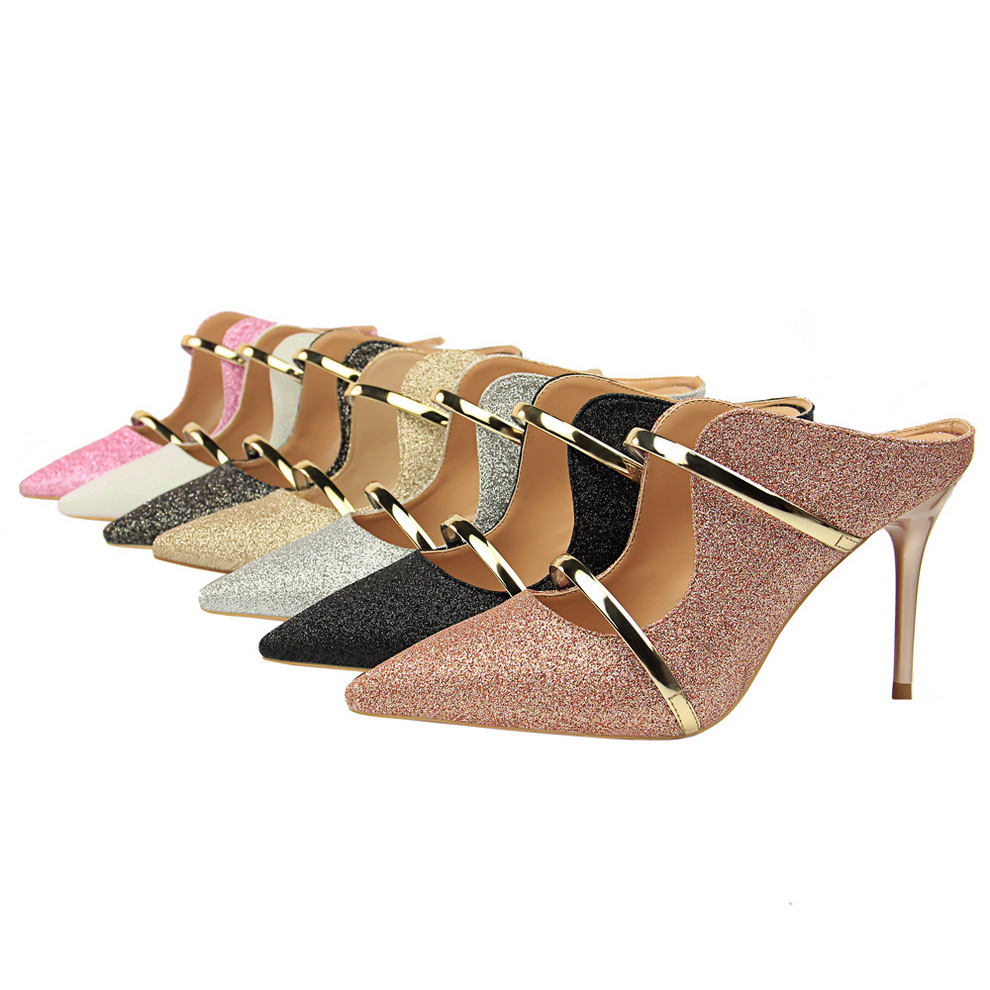 Fashion Women Slippers Sexy Pointed toe Strappy Mule High Heels Sandals Slides Party Shoes Woman Pumps, Black
Fashion Women Slippers Sexy Pointed toe Strappy Mule High Heels Sandals Slides Party Shoes Woman Pumps, Black
