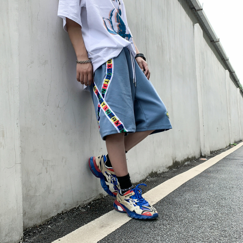 shorts 2021 summer large hip hop letter label casual men's loose street straight sports capris, White;black
shorts 2021 summer large hip hop letter label casual men's loose street straight sports capris, White;black