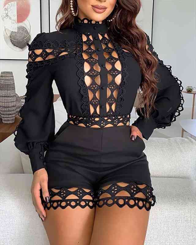hollow out playsuits for women summer long sleeve skinny nightclub overall fashion woman clothing, Black;white
hollow out playsuits for women summer long sleeve skinny nightclub overall fashion woman clothing, Black;white