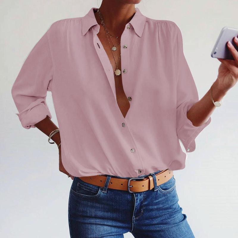 Women' Blouses & Shirts Fashion Blouse Women Solid V-Neck Button Long Sleeve Loose OL Workwear Tee Tops, Black
Women' Blouses & Shirts Fashion Blouse Women Solid V-Neck Button Long Sleeve Loose OL Workwear Tee Tops, Black