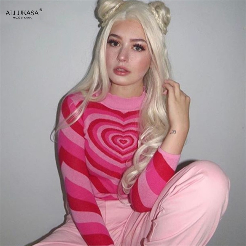 Y2K Aesthetics Heart Striped Turtleneck Pullovers E-girl Sweet Long Sleeve Pink woman sweaters Harajuku 90s Knitwear Autumn 211018, Pink 20353
Y2K Aesthetics Heart Striped Turtleneck Pullovers E-girl Sweet Long Sleeve Pink woman sweaters Harajuku 90s Knitwear Autumn 211018, Pink 20353