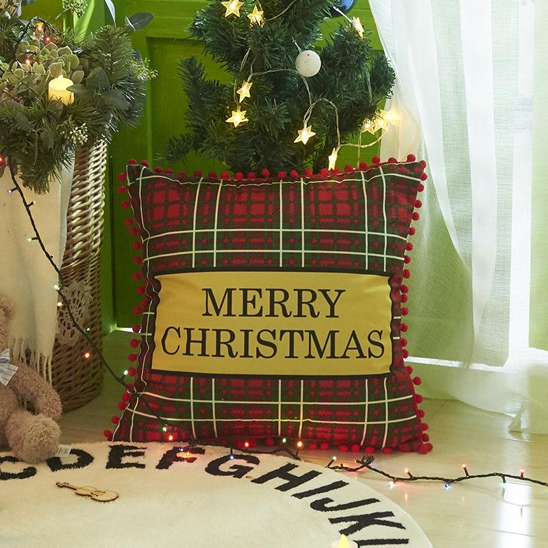 Cushion/Decorative Pillow Hairballs Tassel Cushion Cover Christmas Stripe Case Home Decor Santa Claus Pillowcase Decoration Sofa Living Room
Cushion/Decorative Pillow Hairballs Tassel Cushion Cover Christmas Stripe Case Home Decor Santa Claus Pillowcase Decoration Sofa Living Room