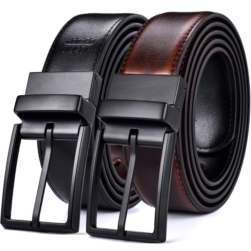 Belts Leather Reversible For Men Dress Designer Male Rotated Buckle Jean Two In One, Black
Belts Leather Reversible For Men Dress Designer Male Rotated Buckle Jean Two In One, Black