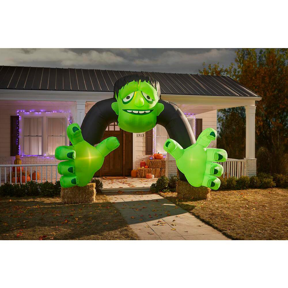 5x5m large Airblown led lighted giant inflatable monster archway for Yard Decorations Halloween Party Supplies Favors