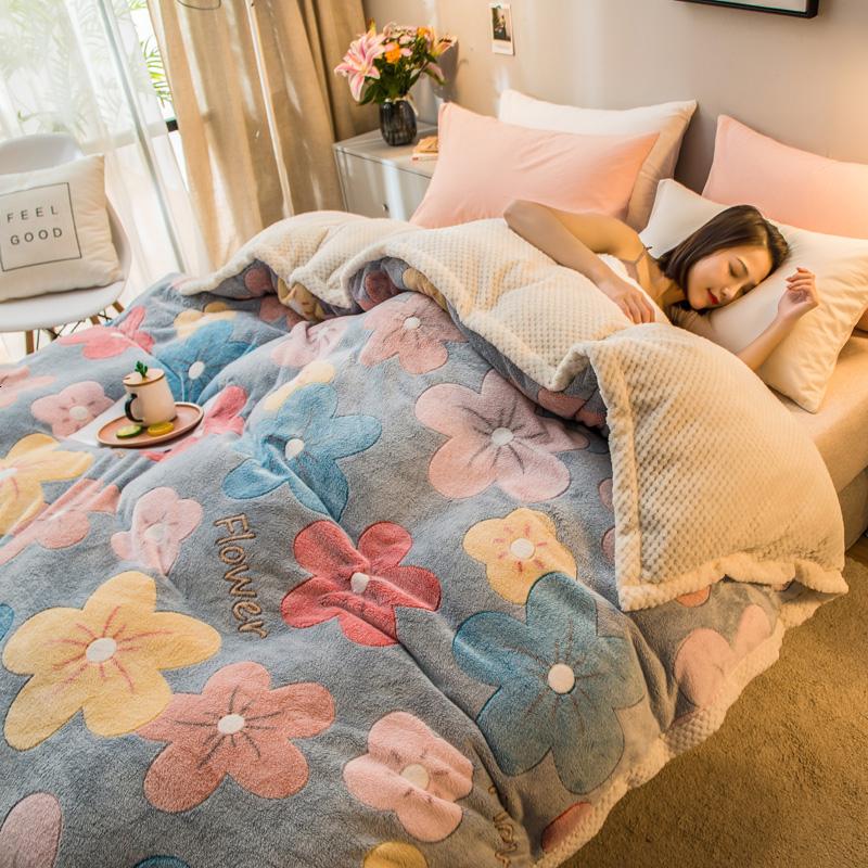 Comforters & Sets Thick Warm Fluffy Super Soft Raschel Blankets Double Layer Winter Mink Throw Fat Quilts Single Size Blanket, Model 4
Comforters & Sets Thick Warm Fluffy Super Soft Raschel Blankets Double Layer Winter Mink Throw Fat Quilts Single Size Blanket, Model 4