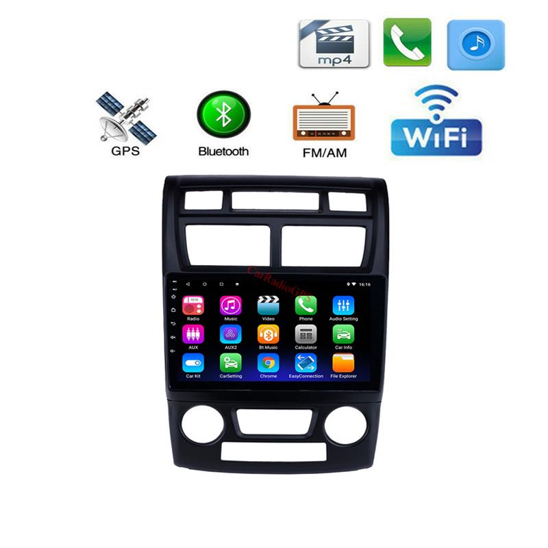 9 inch car dvd multimedia android stereo radio Player for KIA Sportage 2007-2017 Auto A/C with USB WIFI support SWC 1080P