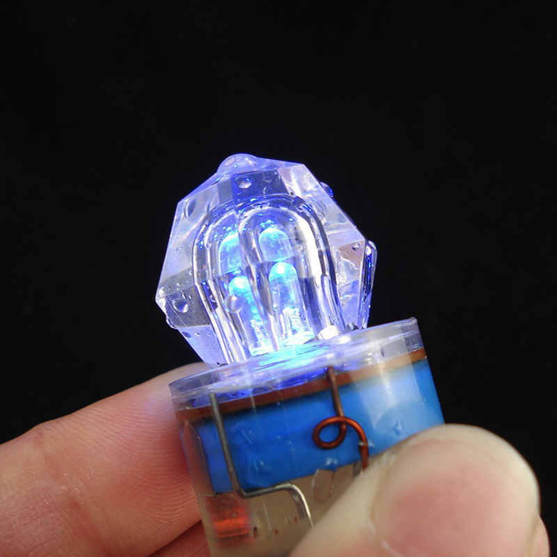 Led Diamond Fishing Flashing Light Deep Drop Underwater Acrylic Bait Lure Squid Strobe Lights 5 Colors for Choose 1PC