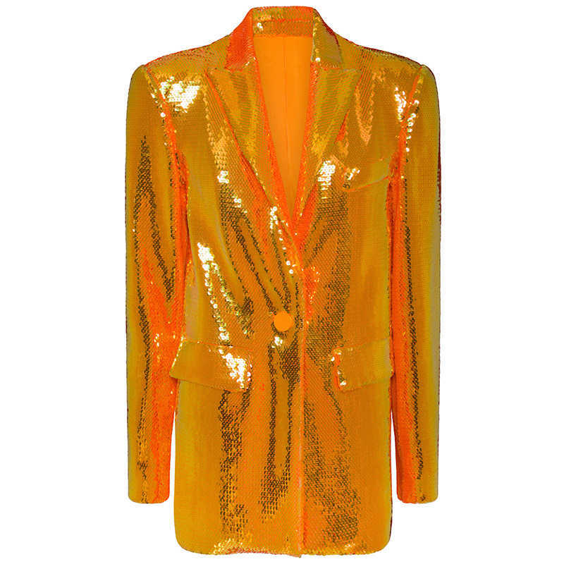High-quality Women's Jacket Fashion Long-sleeved Sequined Ladies Blazer Mid-length Suit Coat Temperament 210527, Golden
High-quality Women's Jacket Fashion Long-sleeved Sequined Ladies Blazer Mid-length Suit Coat Temperament 210527, Golden