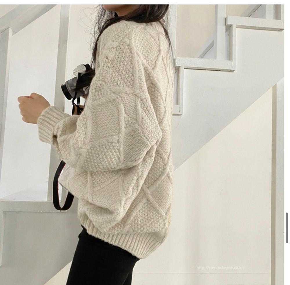 Qooth CHIC Winter Spring Women Casual Sweater Full Sleeve Pullovers Twisted Knitted Loose Midi Length Jumper QT276 210609