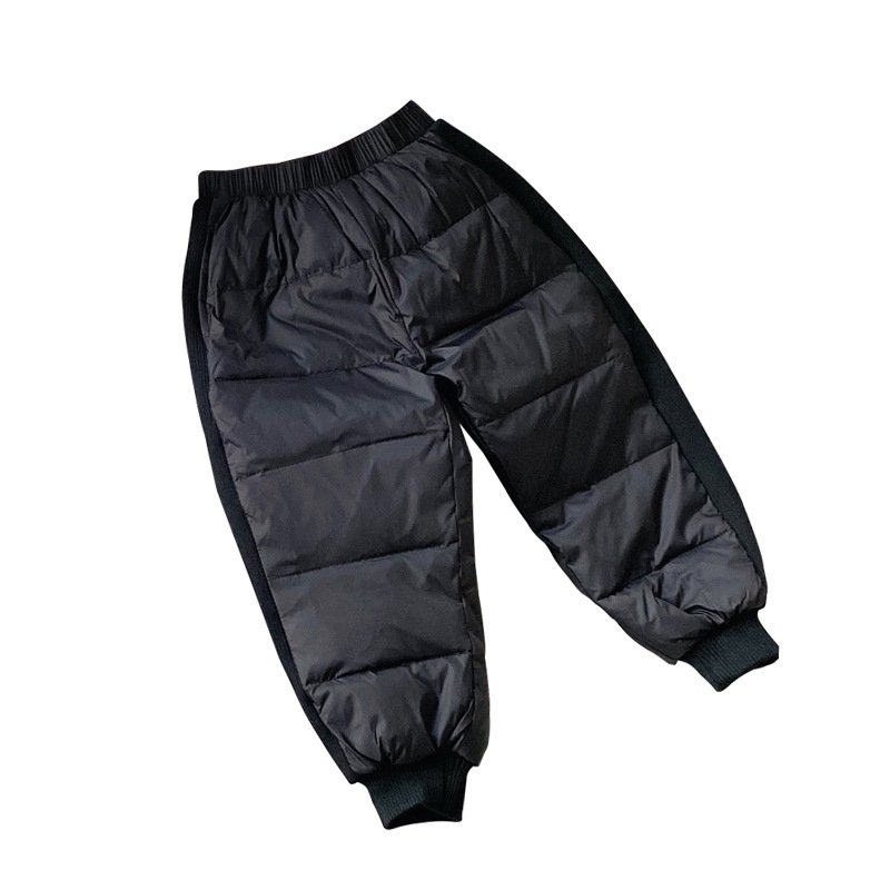 Autumn and Winter Children's Down Pants Trend Cold and Warm Down Pants, Black