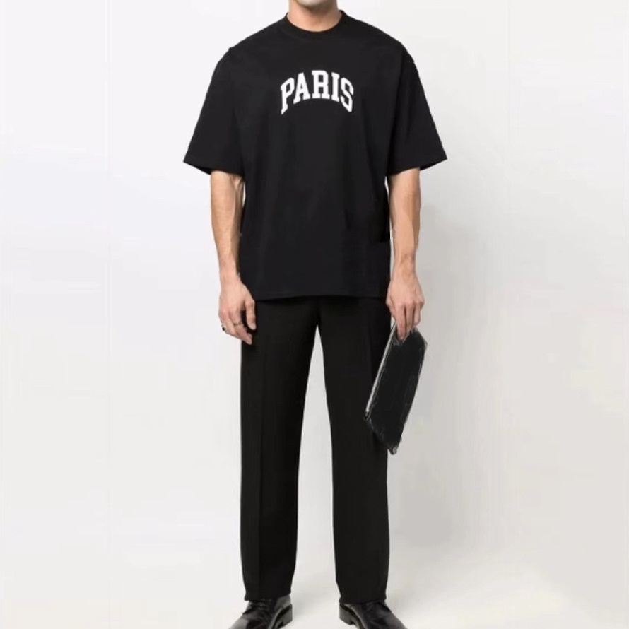 Summer Spring arc-shaped Letter print Tee France Paris The city series t-shirts men women Oversize Luxury Fashion High Street cotton thsirt, Black
Summer Spring arc-shaped Letter print Tee France Paris The city series t-shirts men women Oversize Luxury Fashion High Street cotton thsirt, Black