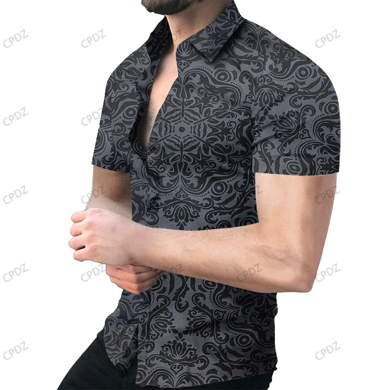 Single Breasted shirts for men Color Plaid Print summer outdoor fashion letter Striped Printed button down short sleeve beach party style Hawaii plus size Tees, T6
Single Breasted shirts for men Color Plaid Print summer outdoor fashion letter Striped Printed button down short sleeve beach party style Hawaii plus size Tees, T6