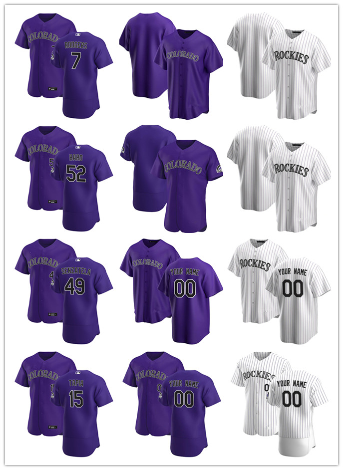 Custom Men women Colorado Rockies 15 Raimel Tapia 52 Daniel Bard 7 Brendan Rodgers 49 Antonio Senzatela Baseball Jerseys, Blue;black
Custom Men women Colorado Rockies 15 Raimel Tapia 52 Daniel Bard 7 Brendan Rodgers 49 Antonio Senzatela Baseball Jerseys, Blue;black