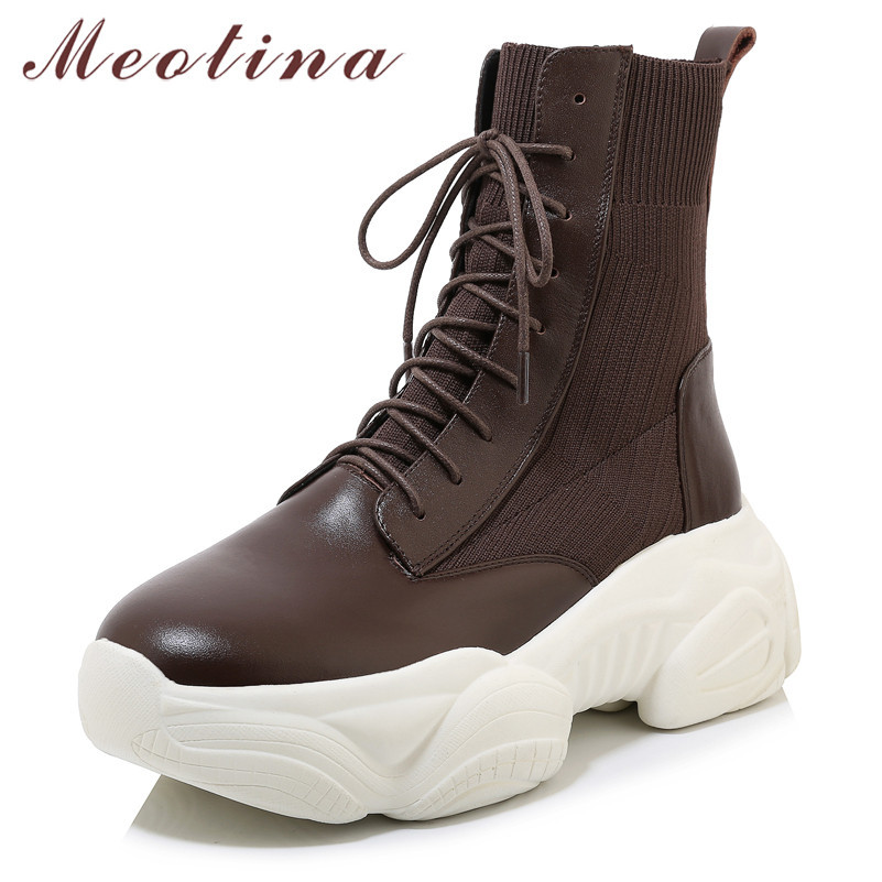 Winter Ankle Boots Women Natural Genuine Leather Flat Platform Short Lace Up Round Toe Shoes Lady Fall Size 34-39 210517, Black synthetic lini
Winter Ankle Boots Women Natural Genuine Leather Flat Platform Short Lace Up Round Toe Shoes Lady Fall Size 34-39 210517, Black synthetic lini