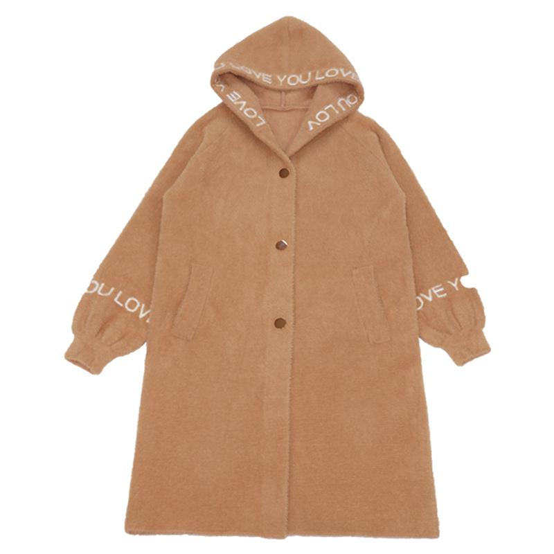 Women's Wool & Blends Women Elegant Thickened Hooded Coat With Letters Lantern Sleeve Winter Jacket Medium Long, Black
Women's Wool & Blends Women Elegant Thickened Hooded Coat With Letters Lantern Sleeve Winter Jacket Medium Long, Black