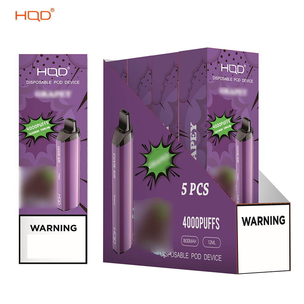 Authentic HQD CUVIE AIR 4000 Puffs Disposable Electronic Cigarettes Pod Device Vape Pen Kit 1600mAh 12ml Pre-filled
Authentic HQD CUVIE AIR 4000 Puffs Disposable Electronic Cigarettes Pod Device Vape Pen Kit 1600mAh 12ml Pre-filled