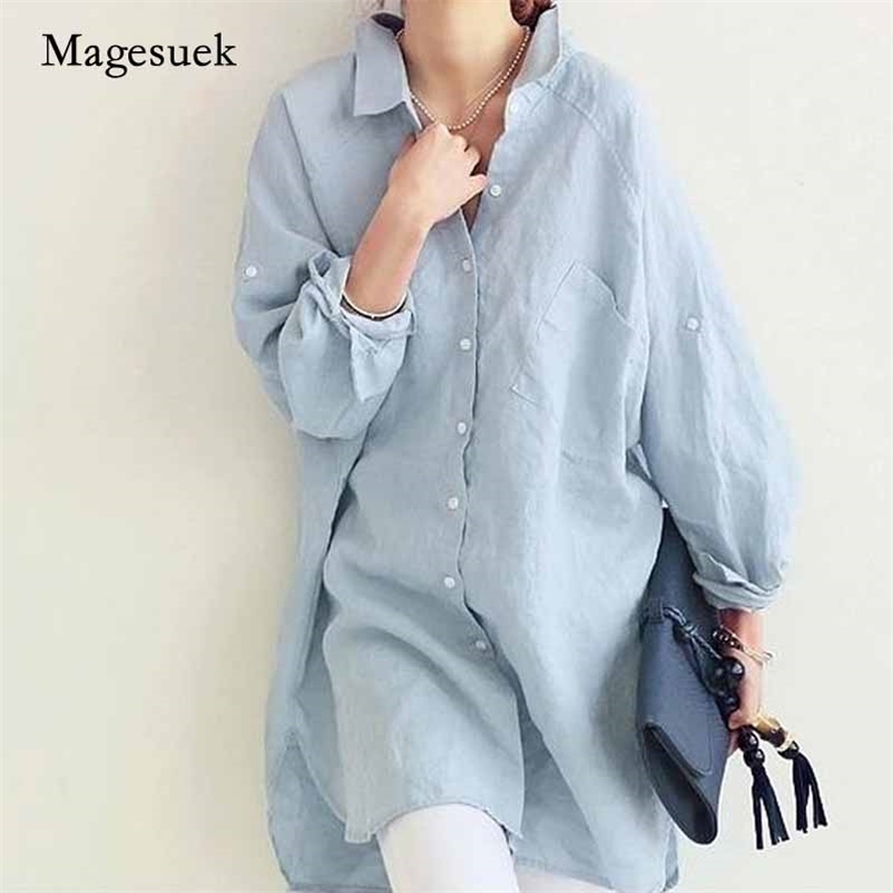 Spring Summer Office Lady Elegant Loose Tops and Blouses White Casual Linen Women Vigor Turn-down Collar Shirt Blusas 6081 210518, Light blue
Spring Summer Office Lady Elegant Loose Tops and Blouses White Casual Linen Women Vigor Turn-down Collar Shirt Blusas 6081 210518, Light blue
