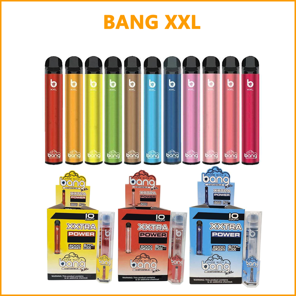 In Stock!!Bang XXL Disposable Device e cigarettes 800mAh Battery Pre-filled 6ml Pod 2000 Puffs XXtra Air bar lux max extra ultra Kits Vaporizer Vapor
In Stock!!Bang XXL Disposable Device e cigarettes 800mAh Battery Pre-filled 6ml Pod 2000 Puffs XXtra Air bar lux max extra ultra Kits Vaporizer Vapor