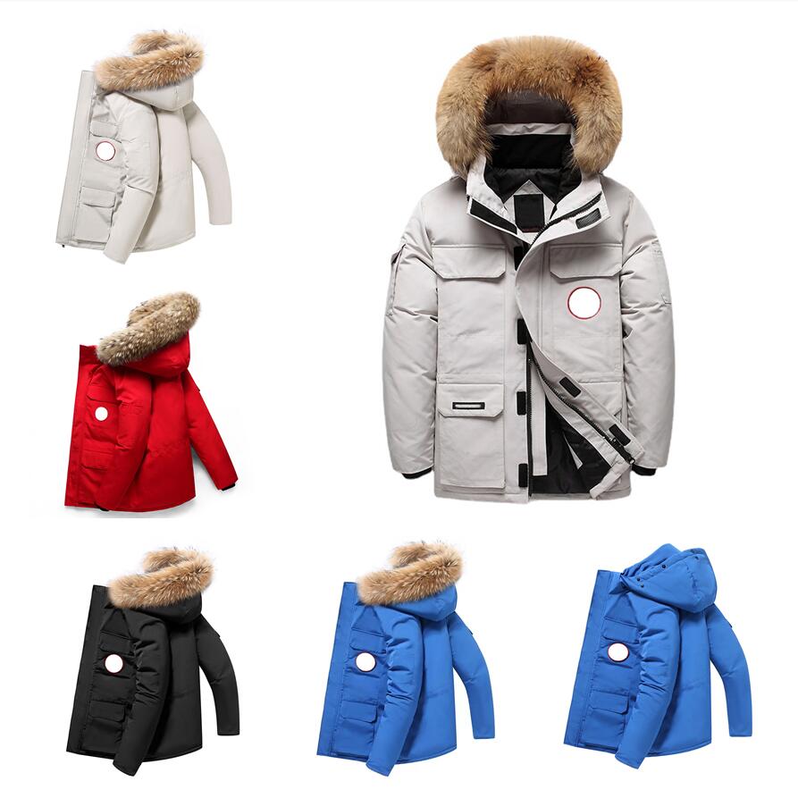 2021 Canadian Unisex Winter Warm Real Wolf Fur Collar White Duck Down Coat Woman Parkas Puffer Jackets Luxury Designer Men's Trend Goos, Black
2021 Canadian Unisex Winter Warm Real Wolf Fur Collar White Duck Down Coat Woman Parkas Puffer Jackets Luxury Designer Men's Trend Goos, Black