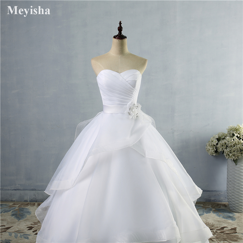 ZJ9043 2021 High Quality White Ivory Wedding Dresses Lace up Back Bridal Gowns Women size 2-26W