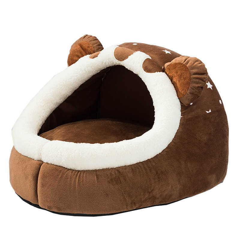 Pet House Puppy Kennel Mat For Dogs Animals Cat Kitten Nest Foldable Small Dogs Basket Teddy Chihuahua Cave Dog Bed 211009