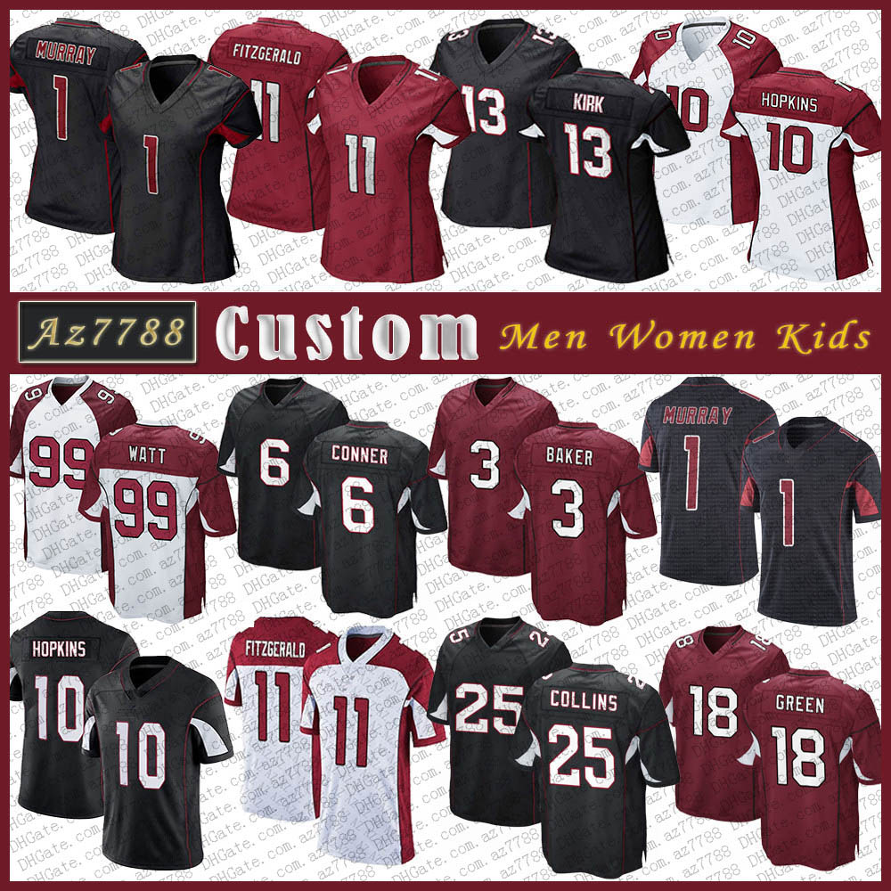 AZ 1 Kyler Murray Custom Men Women Kids Football jersey 99 J.J. Watt 10 DeAndre Hopkins 18 A.J. Green 6 James Conner 3 Budda Baker Christian Kirk Zaven Collins Byron Murphy Jr, Shown
AZ 1 Kyler Murray Custom Men Women Kids Football jersey 99 J.J. Watt 10 DeAndre Hopkins 18 A.J. Green 6 James Conner 3 Budda Baker Christian Kirk Zaven Collins Byron Murphy Jr, Shown