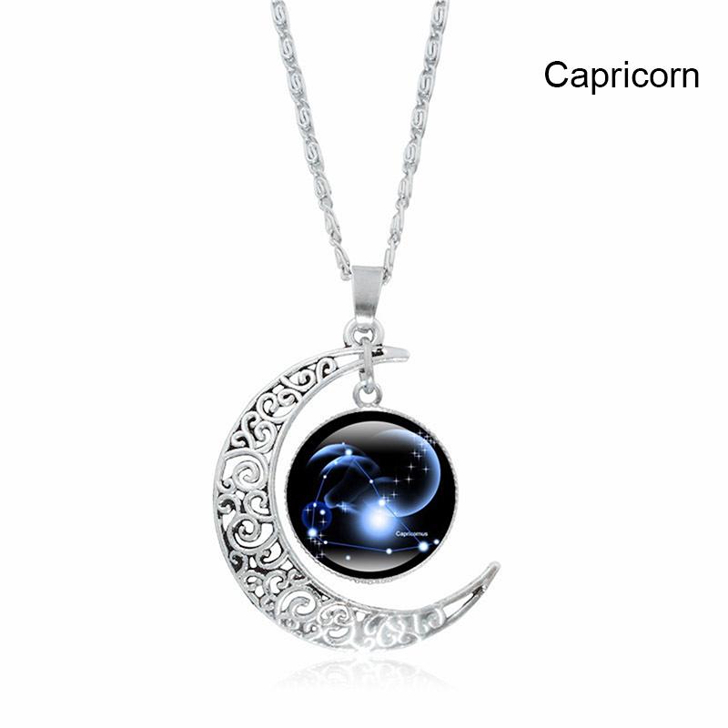 Charms Constellation Moon Necklace Alloy Astrology Galaxy Crescent Pendant Zodiac Star Glass Bead Couple Neck Jewelry HSJ88, Bronze;silver
Charms Constellation Moon Necklace Alloy Astrology Galaxy Crescent Pendant Zodiac Star Glass Bead Couple Neck Jewelry HSJ88, Bronze;silver