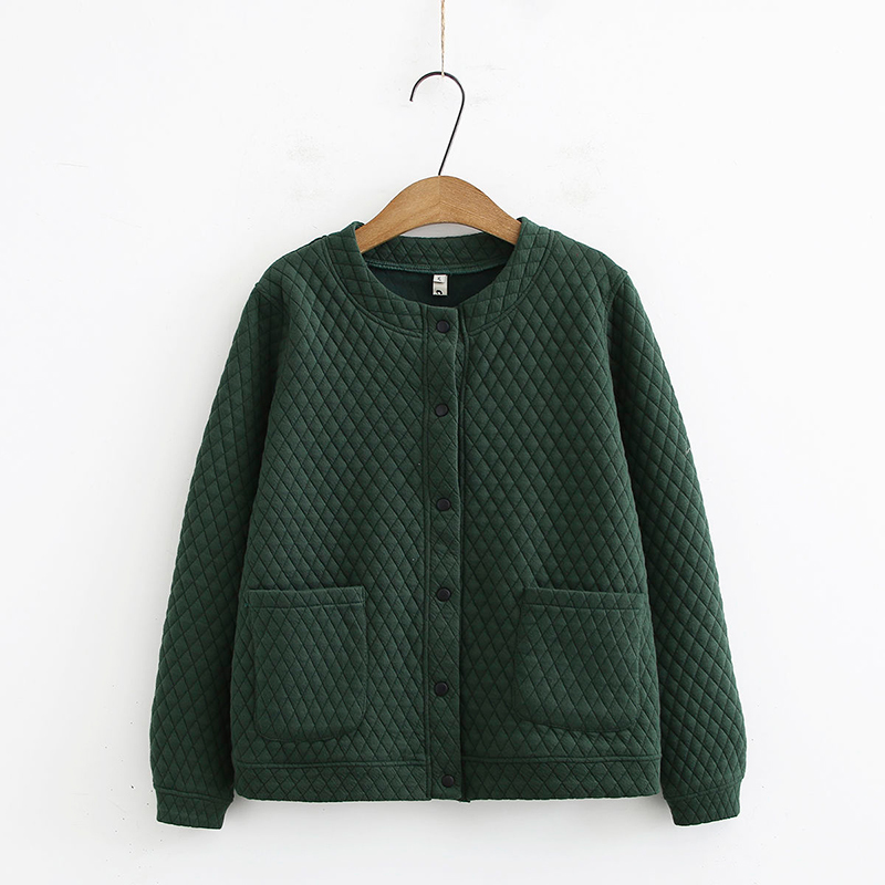 Arrival Autumn Korea Fashion Women Long Sleeve Warm Loose Coat Single Breasted O-neck Casual Jackets Coats Plus Size M154 210512