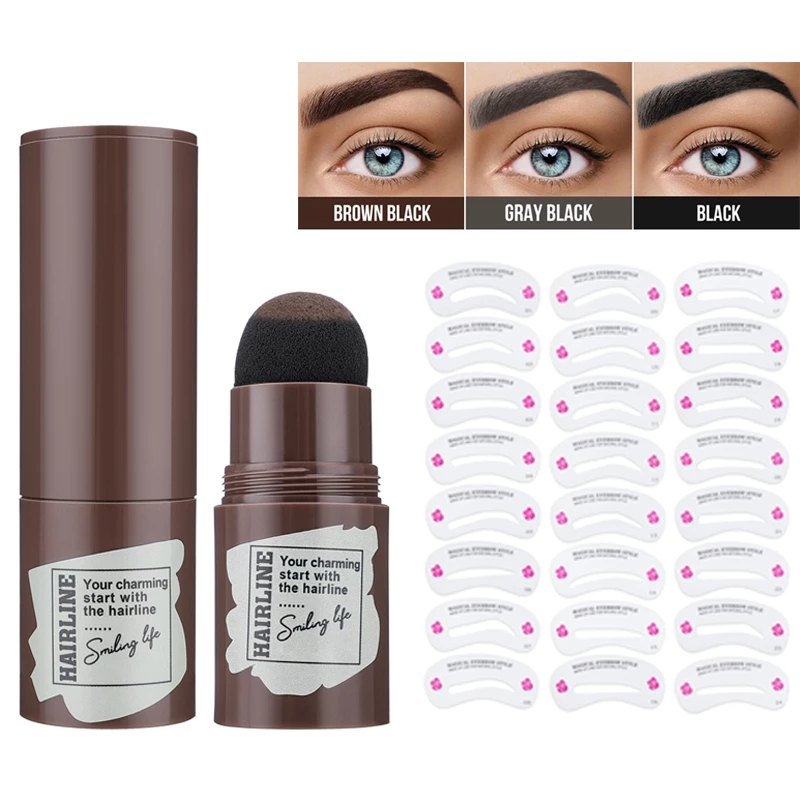 Waterproof Eyebrow Stamp Shaping Kit Eyebrow Definer with 24 Reusable Eyebrow Stencils Hairline Shadow Powder Stick + free gift
Waterproof Eyebrow Stamp Shaping Kit Eyebrow Definer with 24 Reusable Eyebrow Stencils Hairline Shadow Powder Stick + free gift