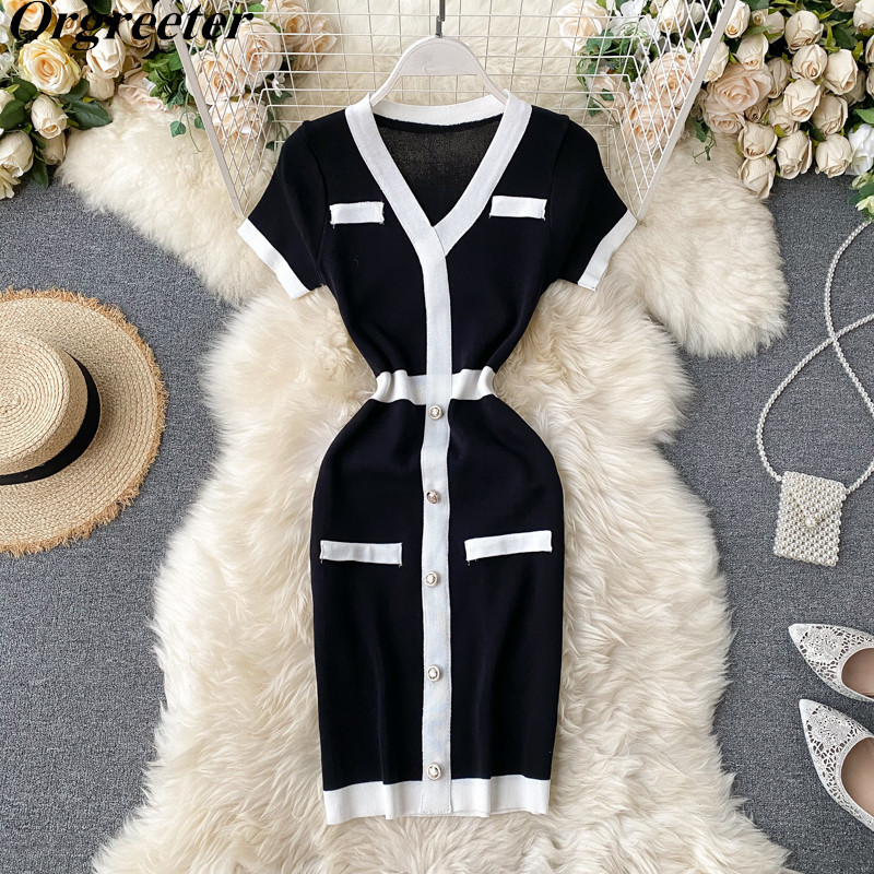 Summer Short Sleeve V-neck Women Stretchy Knit Dress White Striped Pullovers Ladies Sexy Mini Step 210525, Pink
Summer Short Sleeve V-neck Women Stretchy Knit Dress White Striped Pullovers Ladies Sexy Mini Step 210525, Pink